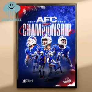 Buffalo Bills To The AFC Championship NFL Playoff 2024 2025 Home Decor Poster Canvas