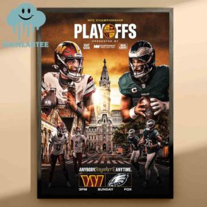 Washington Commanders VS Philadelphia Eagles NFL NFC Champions Playoff 2025 Home Decor Poster Canvas