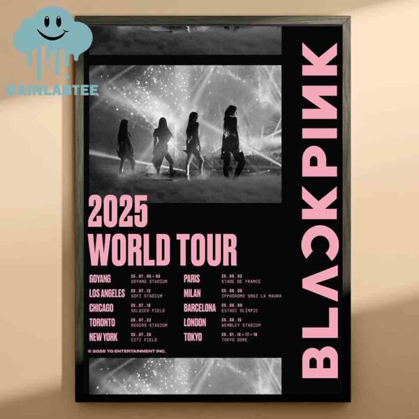 Blackpink 2025 World Tour All Dates Home Decor Poster Canvas