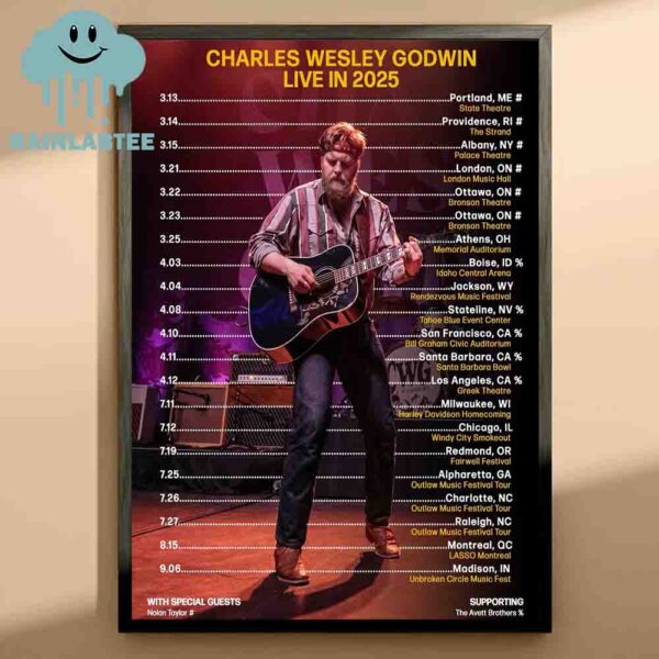 Charles Wesley Godwin Live In 2025 Tour Dates Home Decor Poster Canvas