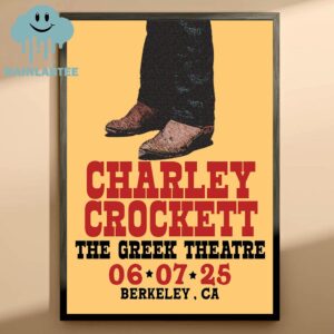 Charley Crockett Berkeley CA 2025 The Greek Theatre On June 7th Home Decor Poster Canvas