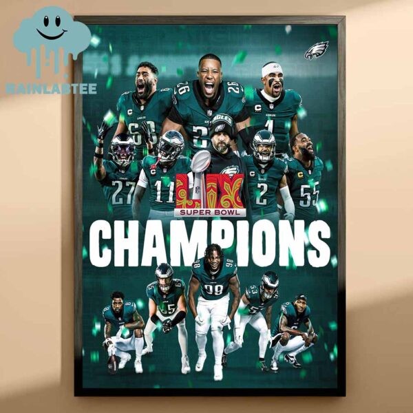 Congrats To Philadelphia Eagles NFL Super Bowl LIX Champions Home Decor Poster Canvas