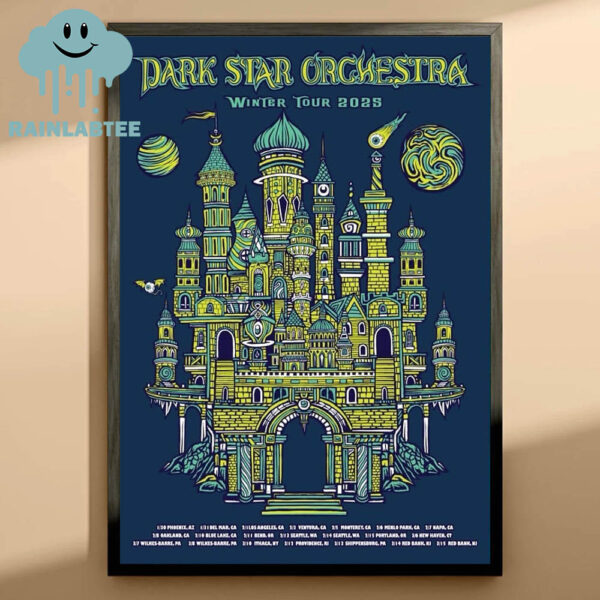 Dark Star Orchestra 2025 East Coast Winter Tour Dates Home Decor Poster Canvas