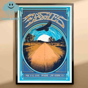 Eagles Band Sphere Las Vegas On February 21st 22nd 2025 Home Decor Poster Canvas