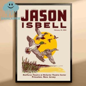 Jason Isbell McCarter Theatre Center 2025 Princeton New Jersey On February 23rd Home Decor Poster Canvas