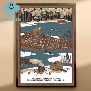 Jason Isbell The Auditorium Theatre 2025 Chicago IL On February 15th Home Decor Poster Canvas