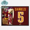 Jayden Daniels Washington Commanders 2024 NFL Offensive Rookie Of The Year Photograph Signed Home Decor Poster Canvas