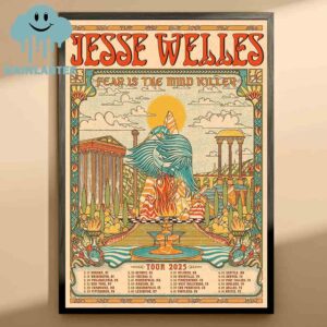 Jesse Welles 2025 Fear Is The Mind Killer Tour Dates Home Decor Poster Canvas