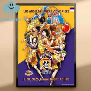 Los Angeles Lakers x One Piece Game Night Collab On February 28th 2025 Home Decor Poster Canvas