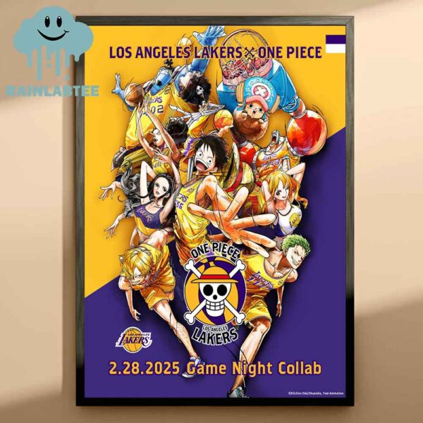 Los Angeles Lakers x One Piece Game Night Collab On February 28th 2025 Home Decor Poster Canvas