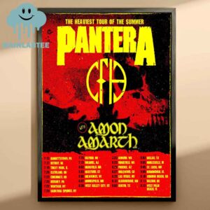 Pantera Heaviest Tour Of The Summer 2025 Tour Dates Home Decor Poster Canvas