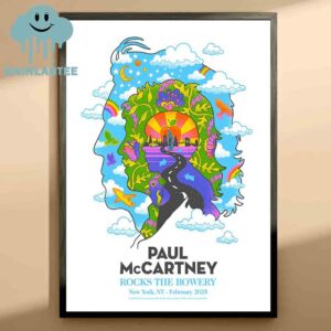 Paul McCartney New York NY 2025 Rocks The Bowery On February Home Decor Poster Canvas