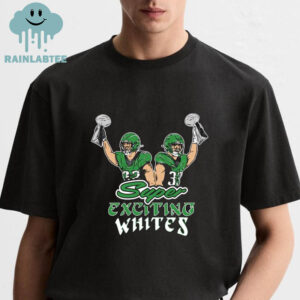 Philadelphia Eagles NFL Champions LIX Super Exciting Whites T-Shirt Hoodie Sweater