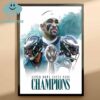 Philadelphia Eagles Super Bowl LIX NFL Champions Fly Eagles Fly Home Decor Poster Canvas