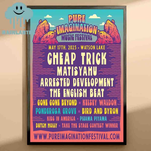 Pure Imagination Music Festival 2025 Prescott AZ Watson Lake On May 17th Lineup Home Decor Poster Canvas