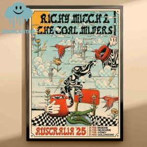 Richy Mitch And The Coal Miners Australia 2025 Tour Dates Home Decor Poster Canvas