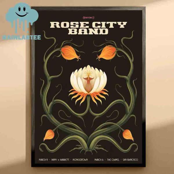 Rose City Band San Francisco Pioneertown On March 6th 9th 2025 Home Decor Poster Canvas