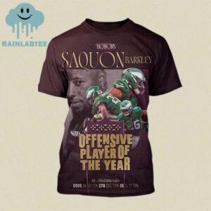 Saquon Barkley Philadelphia Eagles NFL 2024 2025 Offensive Player Of The Year All Over Print T-Shirt Hoodie Sweater