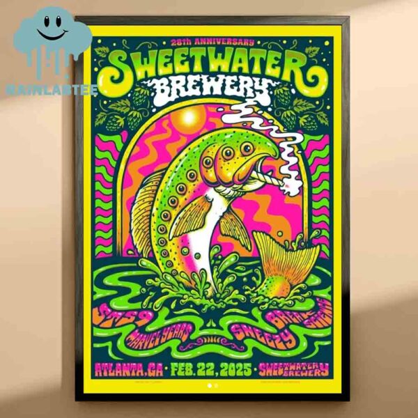 SweetWater Brewery 28th Anniversary 2025 Atlanta GA On February 22nd Home Decor Poster Canvas