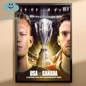 USA Vs Canada 4 Nations Face Off Championship Game 2025 Home Decor Poster Canvas