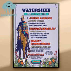 Watershed Festival 2025 The Gorge Amphitheatre George Washington On August 1 2 3 Lineup Home Decor Poster Canvas