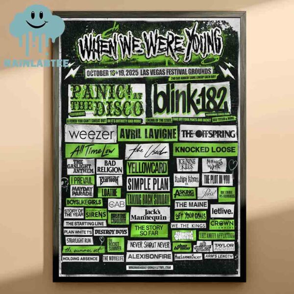 When We Were Young Festival 2025 Lineup Las Vegas Festival Grounds On October 18th 19th Home Decor Poster Canvas