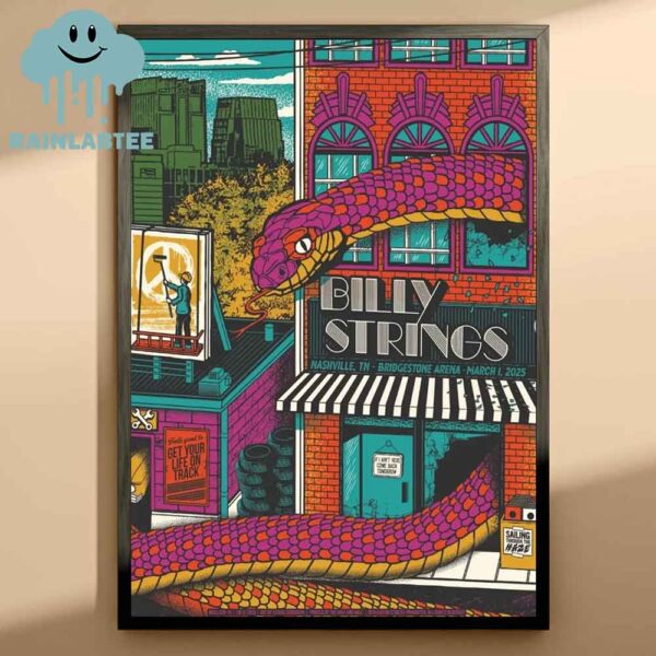 Billy Strings Nashville TN 2025 Bridgestone Arena On February 28th March 1st Home Decor Poster Canvas