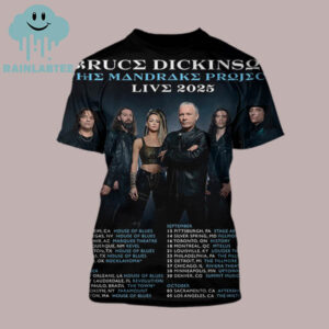 Bruce Dickinson’s Tour The Mandrake Project Live 2025 North American Tour 2025 All Over Print Shirt