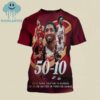 Lebron James NBA 50K CAREER POINTS Regular Season And Playoff Combinded All Over Print Shirt