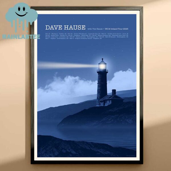 Dave Hause UK And Ireland Tour Dates 2025 Home Decor Poster Canvas