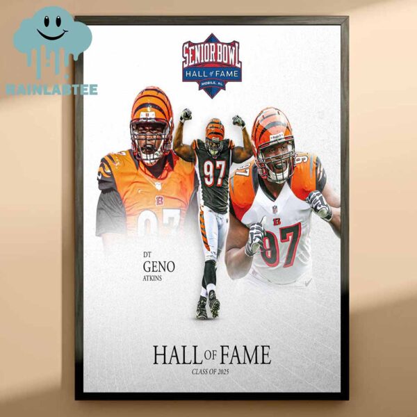 Geno Atkins On Being Inducted Into The Senior Bowl Hall Of Fame Home Decor Poster Canvas