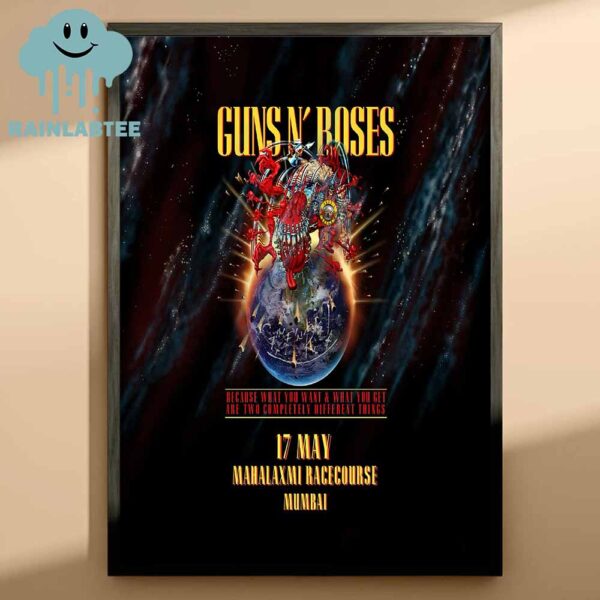 Guns And Roses Coming India May 17th 2025 Mahalaxmi Racecourse Mumbai Home Decor Poster Canvas