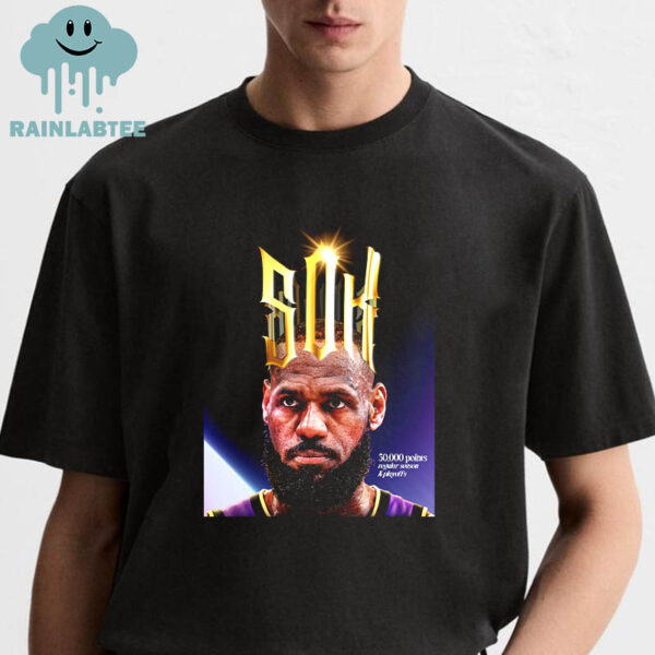 Lebron James NBA 50K CAREER POINTS Regular Season And Playoff Combinded Unisex T-Shirt