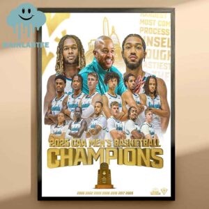 Seahawks 2025 CAA Man’s Basketball Champions Home Decor Poster Canvas