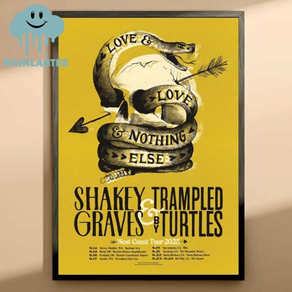 Shakey Graves And Trampled By Turtles West Coast Tour 25 Conrardy Home Decor Poster Canvas