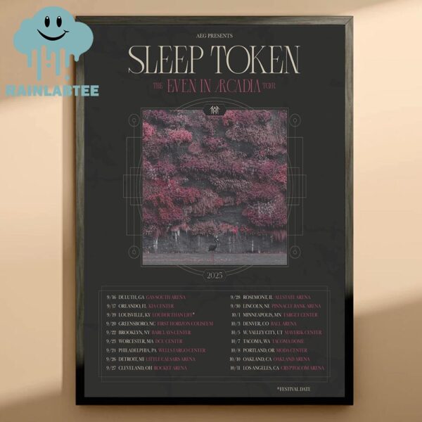 Sleep Token Announce Event The Even In Arcadia Tour 2025 Dates List Schedule Home Decor Poster Canvas