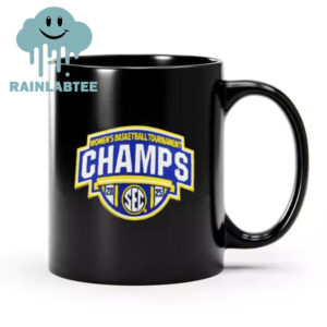 South Carolina gamecocks 2025 SEC Women’s Basketball Conference Tournament Champions Locker Room Ceramic Mug Cup Black