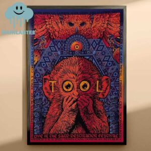 Tool Live In The Sand Destination Festival March 7-9th 2025 Punta Cana Home Decor Poster Canvas