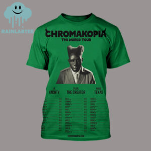 Tyler (The Creator) Announced His 2025 Chromakopia World Tour Dates List With Lil Yachty And Paris Texas Band All Over Print Shirt