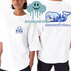 Vineyard Vines 2025 PGA Championship Charlotte Whale Two Sided T-Shirt