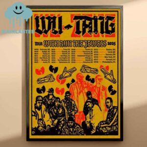 Wu Tang Clan Wu Tang Tour With Run The Jewels 2025 Home Decor Poster Canvas