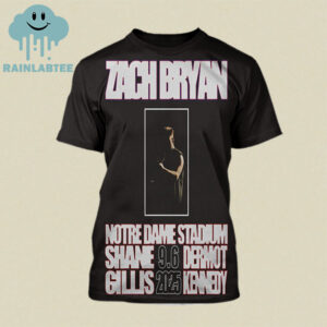 Zach Bryan Notre Dame Stadium with Shane Gillis and Dermot Kennedy on September 6th All Over Print Shirt